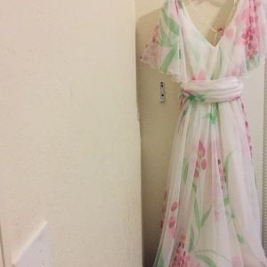 Vintage 70s floral print dress